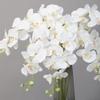 27" Artificial Phalaenopsis Flowers 6 Pcs White Perhaps Faint Yellow Artificial Orchid Flowers Stem Plants for Home Dcor view 2