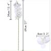 27" Artificial Phalaenopsis Flowers 6 Pcs White Perhaps Faint Yellow Artificial Orchid Flowers Stem Plants for Home Dcor view 3