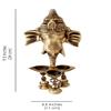 AmiLuv_Collections Brass Ganesha Wall Hanging Diya with Bells for Home Decor, Brass Hanging Diyas Oil Lamp, Diwali Gifts, Diyas for Diwali, Ghanti for Pooja, Temple Decor, Standard, Pack of 1 view 2