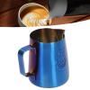 GLOGLOW 380ml Milk Frothing Pitcher, Stainless Steel Milk Frother Cup Latte Art Milk Frothing Pitcher for Espresso Machine Coffee Cappuccino Latte Art view 2