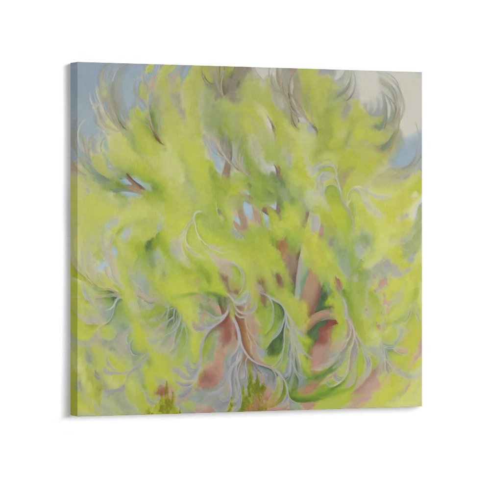 WANYING Cottonwood Tree in Spring Large Canvas Painting Famous Painting Abstract Painting Office Family Wall Art Classroom Library Coffee Shop Wall Decorative Painting Painting On Canvas Wall Art Post