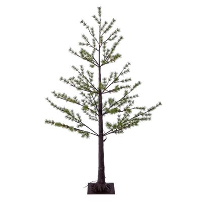 Vickerman 5' Green Mini Pine Twig Tree, Warm White 3mm Wide Angle LED Lights.