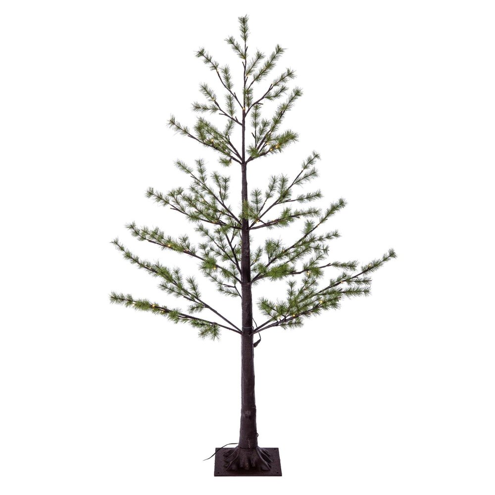 Vickerman 5' Green Mini Pine Twig Tree, Warm White 3mm Wide Angle LED Lights.