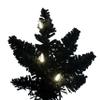 Vickerman 3' x 25" Flocked Black Fir Artificial Christmas Tree, Prelit - Lifelike Indoor Seasonal Home Decor - Maintenance Free Faux Christmas or Halloween Home Decor view 2