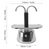 Fdit Stovetop Mini 2 Cup Pot Double Stainless Steel Mocha Coffee Pot Great Flavored Italian Espresso Delicious Coffee Maker view 2