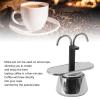 Fdit Stovetop Mini 2 Cup Pot Double Stainless Steel Mocha Coffee Pot Great Flavored Italian Espresso Delicious Coffee Maker view 4