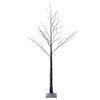 Vickerman 6' Brown Frosted Twig Tree, Warm White 3mm Wide Angle LED Lights view 1
