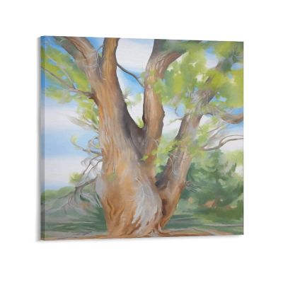 WANYING Cottonwood Tree (Near Abiquiu) Large Canvas Painting Famous Painting Abstract Painting Office Family Wall Art Classroom Library Coffee Shop Wall Decorative Painting Artworks Picture Print Post