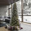 Vickerman 7.5' x 44" Frosted Douglas Fir Fir Artificial Slim Pre-Lit Christmas Tree, Warm White 3mm Low Voltage LED Wide Angle Lights. view 2