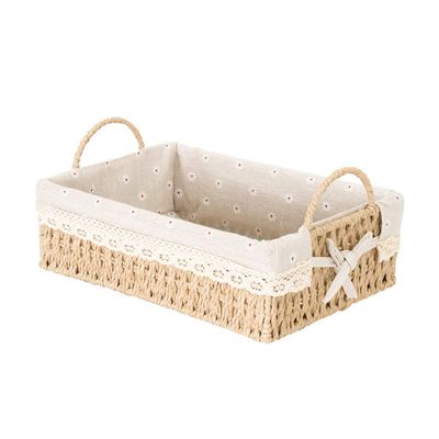 Zerodeko 1pc Hand-woven Storage Basket for Home Organization Multi-purpose Woven Flower and Vegetable Basket Decorative Hanging for Dining Table Balcony and Room Use