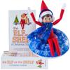 Elf On The Shelf Boy with Snow Tube Set - Blue Eyed Boy Elf Doll with Book and Winter Ski Gear - Tube, Scarf and Earmuffs- Customize Your Elf for Wintertime Adventures view 2