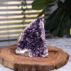Crystal Allies Materials: All Natural Deep Purple Polished Amethyst Crystal Cluster Geode Healing Stone for Mediation and Reiki from Brazil - 3lb view 2