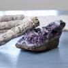Crystal Allies Materials: All Natural Deep Purple Polished Amethyst Crystal Cluster Geode Healing Stone for Mediation and Reiki from Brazil - 3lb view 4