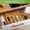 Bamboo Drawer Organizer, 2 Pack - Expandable Silverware Organizer & Utensil Drawer Organizer, Cutlery Tray with Dividers, 7-9 Slots- Premium Kitchen Organizer for Utensils & Flatware (Natural) view 4