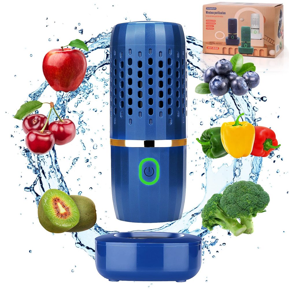 Capsule Fruit and Vegetable Purifier - Portable Fruit and Vegetable Washing Machine, Fruit Cleaner Device with OH-ion Purification Technology for Cleaning Fruit,Vegetable,Rice