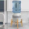 Stand for 5 Gallon Bottle Water Dispenser - Adjustable Sideways (up to 14-inch), Fits Large Jugs Bottles Jars Dispensers, Holds 20-Kg Load - Bamboo Wood view 3