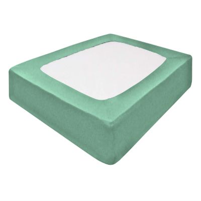 Fabricom Box Spring Cover Queen Size - 100% Egyptian Cotton 1000 TC, Wrap Around 4 Sides Bed Skirt for Hotel & Home, Fits Box Springs up to 24 - Queen, Mint