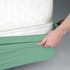 Fabricom Box Spring Cover Queen Size - 100% Egyptian Cotton 1000 TC, Wrap Around 4 Sides Bed Skirt for Hotel & Home, Fits Box Springs up to 24 - Queen, Mint view 4