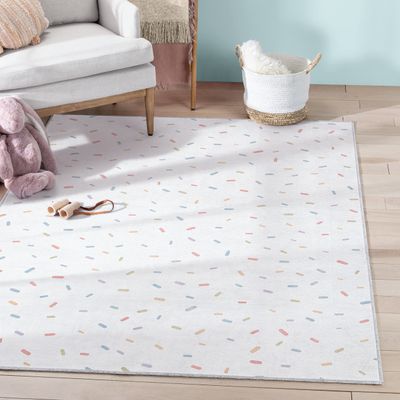 Well Woven Kids Collection Rainbow Sprinkles Multicolor 5' x 7' Area Rug