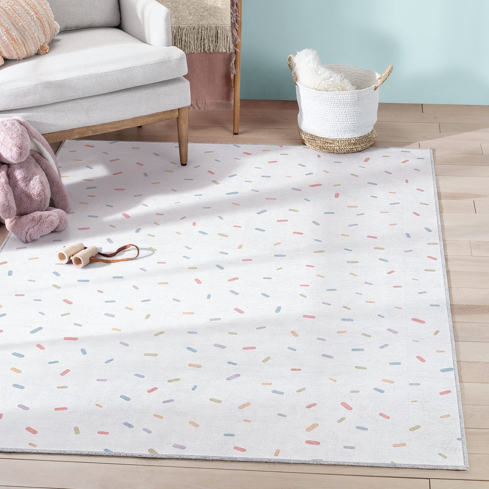 Well Woven Kids Collection Rainbow Sprinkles Multicolor 5' x 7' Area Rug