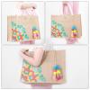 itgowisa Large Jute Beach Tote Bag for Women, Waterproof Burlap Straw Tote with Pocket & Tassel, Lightweight Reusable Shopping Grocery Bag, Cute Summer Gift for Her view 2
