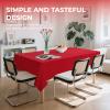 6 Pack Premium Disposable Plastic Tablecloth 54" x 108" Party Table Cloths Disposable for 6 to 8 Foot Tables Indoor or Outdoor Parties Birthdays Weddings Christmas Anniversary Buffet Table (Red) view 3