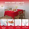 6 Pack Premium Disposable Plastic Tablecloth 54" x 108" Party Table Cloths Disposable for 6 to 8 Foot Tables Indoor or Outdoor Parties Birthdays Weddings Christmas Anniversary Buffet Table (Red) view 4