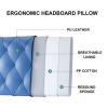 Leather Headboard Cushion Large Bolster Reading Pillow Lumbar Support Back Bed Rest Wedge Pillow for Day Bed Bunk Bed with Removable Cover,C,No headboard California King 71" view 3