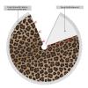 Christmas Tree Skirt with Tassel Funny Leopard Animal Print Xmas Halloween New Year Party Decor Tree Skirt 36" view 2