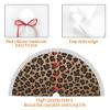 Christmas Tree Skirt with Tassel Funny Leopard Animal Print Xmas Halloween New Year Party Decor Tree Skirt 36" view 4