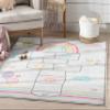 Well Woven Kids Collection Hopscotch Rug Playmat Grey Multicolor 5' x 7' Area Rug view 1