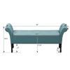annjoe Storage Ottoman Bench Bedroom Bench Bed Entryway Hallway Chest, Footrest, Padded Seat Blue Green view 2