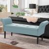 annjoe Storage Ottoman Bench Bedroom Bench Bed Entryway Hallway Chest, Footrest, Padded Seat Blue Green view 3