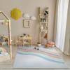 Well Woven Kids Collection Curved Rainbow Pastel Multicolor 5' x 7' Area Rug view 1