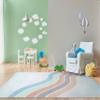 Well Woven Kids Collection Curved Rainbow Pastel Multicolor 5' x 7' Area Rug view 4