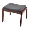 Convenience Concepts Designs4Comfort Accent Ottoman Stool, Dark Gray Fabric/Espresso view 1
