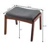 Convenience Concepts Designs4Comfort Accent Ottoman Stool, Dark Gray Fabric/Espresso view 3