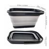 SAMMART 12L (3.1 Gallon) Collapsible Rectangular Handy Basket/Bucket/Multiuse Foldable Water Pail for Camping, Fishing (Black/Alloy Grey) view 2