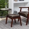 Convenience Concepts Designs4Comfort Natalie Accent Ottoman Stool, Espresso Faux Leather/Espresso view 2