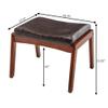 Convenience Concepts Designs4Comfort Natalie Accent Ottoman Stool, Espresso Faux Leather/Espresso view 3
