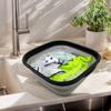 SAMMART 5.5L (1.4 Gallons) Collapsible Tub - Foldable Dish Tub - Portable Washing Basin - Space Saving Plastic Washtub (Black/Alloy Grey) view 2