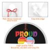 Christmas Tree Skirt with Tassel Pride Month LGBTQ Gay Pride Ally Xmas Halloween New Year Party Decor Tree Skirt 36" view 4