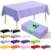 6 Pack Premium Disposable Plastic Tablecloth 54" x 108" Party Table Cloths Disposable for 6 to 8 Foot Tables Indoor or Outdoor Parties Birthdays Weddings Christmas Anniversary Buffet Table (Purple) view 1