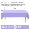6 Pack Premium Disposable Plastic Tablecloth 54" x 108" Party Table Cloths Disposable for 6 to 8 Foot Tables Indoor or Outdoor Parties Birthdays Weddings Christmas Anniversary Buffet Table (Purple) view 2