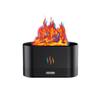 Upgraded 7 Color Flame Fireplace Air Aroma Essential Oil Diffuser,USB Personal Desktop Noiseless Cool Mist Humidifier with Auto-Off Protection for Home,Office, Gift (Black) view 1