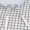 2Pcs Fork And Spoon Set, Cute Cutlery Set Stainless Steel Small Cutlery Travel Cutlery Set with Portable Storage Case for School Travel(Pink) view 2