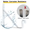 Closet Rod Bracket, Heavy Duty Shelf Bracket with Rod Holder, 10.9X 10.2 inch White Closet Rod Support Wall Mounted Clothes Hanger Pole Support Hooks, 2 Pack view 4