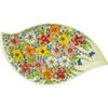 Polmedia Polish Pottery Platter 18-inch UNIKAT - Retro Garden Pattern Handmade in Boleslawiec Poland + Certificate of Authenticity view 2