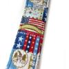 American Flag Guitar Strap, USA, Genuine Leather Ends, Includes 2 Strap Locks & 1 Pick. Adjustable Strap, For Bass, Electric & Acoustic Guitars Gift for Guitar Players Men, Women & Kids view 2