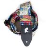 American Flag Guitar Strap, USA, Genuine Leather Ends, Includes 2 Strap Locks & 1 Pick. Adjustable Strap, For Bass, Electric & Acoustic Guitars Gift for Guitar Players Men, Women & Kids view 4